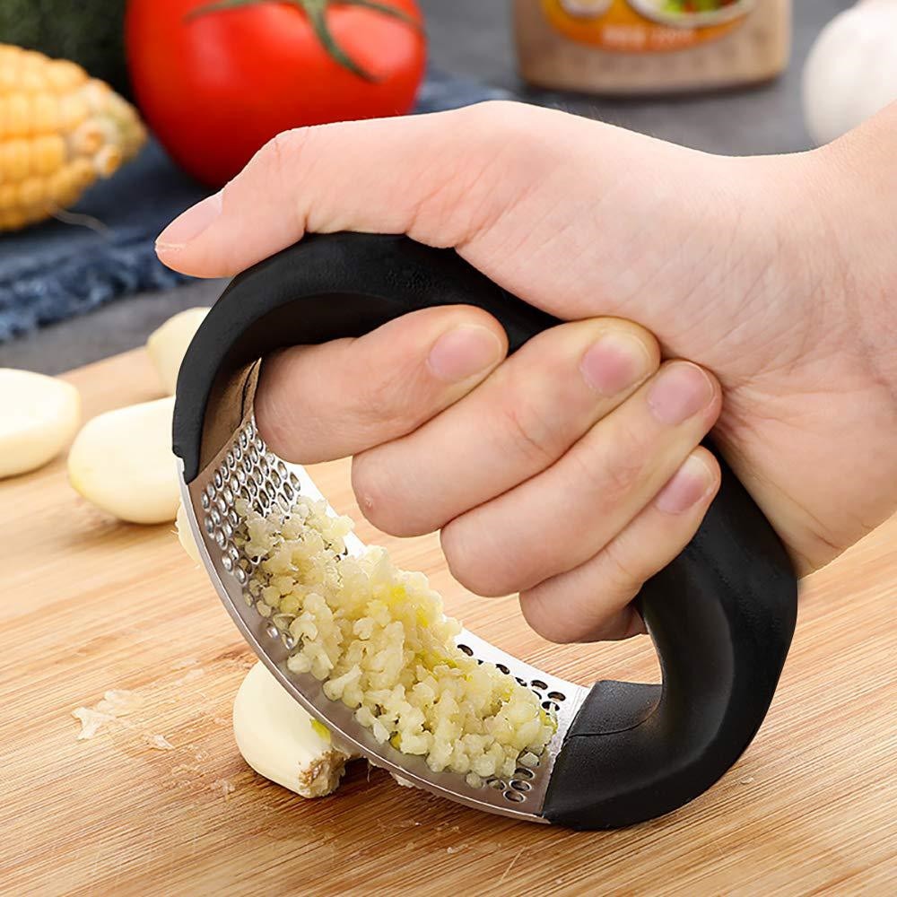 1 pièces en acier inoxydable ail presse ménage manuel ail presse dispositif cuisine presse presse-agrumes gingembre ail outils accessoires de cuisine