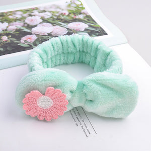 Wash Face Bow Hairbands For Women Girls