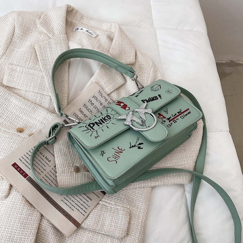 Swallow Sequined Crossbody Bag for Women 2020 New Fashion Rivet Shoulder Chain Bags Lady Purses and Handbags Wallet on Chain Cc