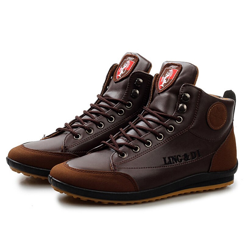 YWEEN Hot Sale Men Boots Spring Autumn Waterproof Leather Shoes Men's Ankle Boots Lace Up Man Shoes Plus Size 38-46
