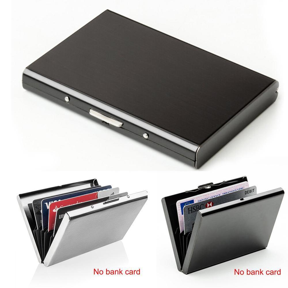 Anti-Scan RFID 1 PC Aluminum Metal Credit Card Holder Slim Blocking Wallet Case Business Card Protection Holder Case