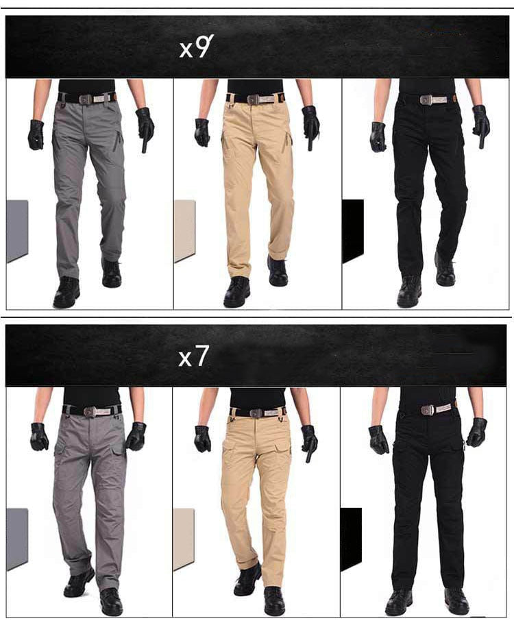 Pantalon tactique homme élasticité de poche Multiple ville pantalon militaire Sport urbain hommes mince gros noir Cargo pantalon moto 5XL