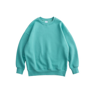 INFLATION 2020 Winter Men Thick Fleece Sweatshirt Unsex Hip Hop Multi-color Sweatshirt Men Solid Basic Winter Sweatshirts 166W17