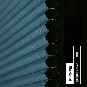 Made-to-Order Blackout Motorized Cellular Shades, Cordless Honeycomb blinds, Remote and Batteries Included