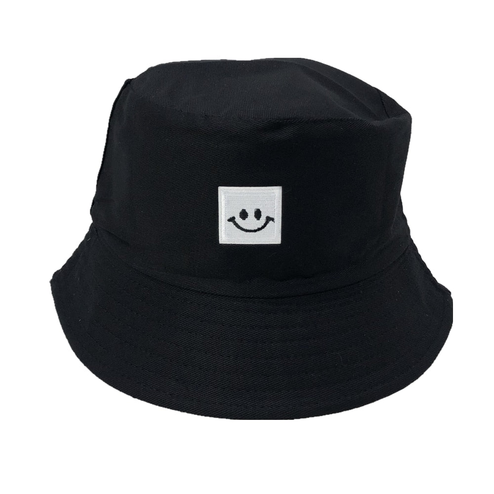 Unisex Embroidered Alien Foldable Bucket Hat Beach Sun Hat Street Headwear Fisherman Outdoor Cap Men and Woman Hat
