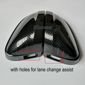 Kibowear For Audi A4 A5 B9 Side Mirror Caps (Carbon Look) 2017 2018 2019 S4 S5 RS5 allroad Quattro replace Covers