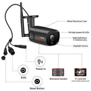 ANRAN 1080P IP Camera Wifi HD Outdoor Infrared Night Vision Security Camera Two Way Audio Wireless Video Surveillance Camera