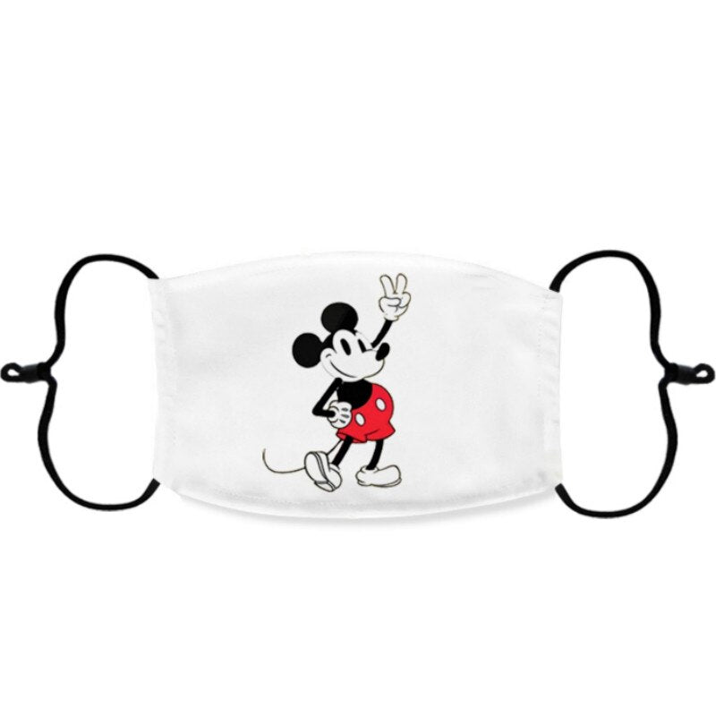 Disney Mickey Mouse Mask Children Adult Face Mouth Mask Washable Dust Mask Pm 2.5 Filter Mask Cartoon Cotton Mask