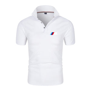 New BMW men polo shirt summer breathable short sleeve power t-shirt high quality lapel loose brand cotton sweatshirt Top Tees