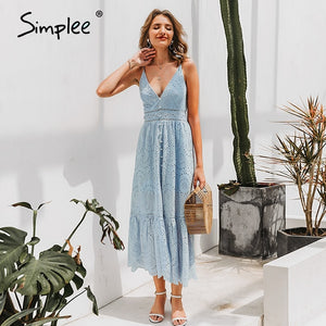 Simple elegant yellow V-neck women's dress spaghetti strap female ruffle cotton dress Summer beach style ladies midi dresses