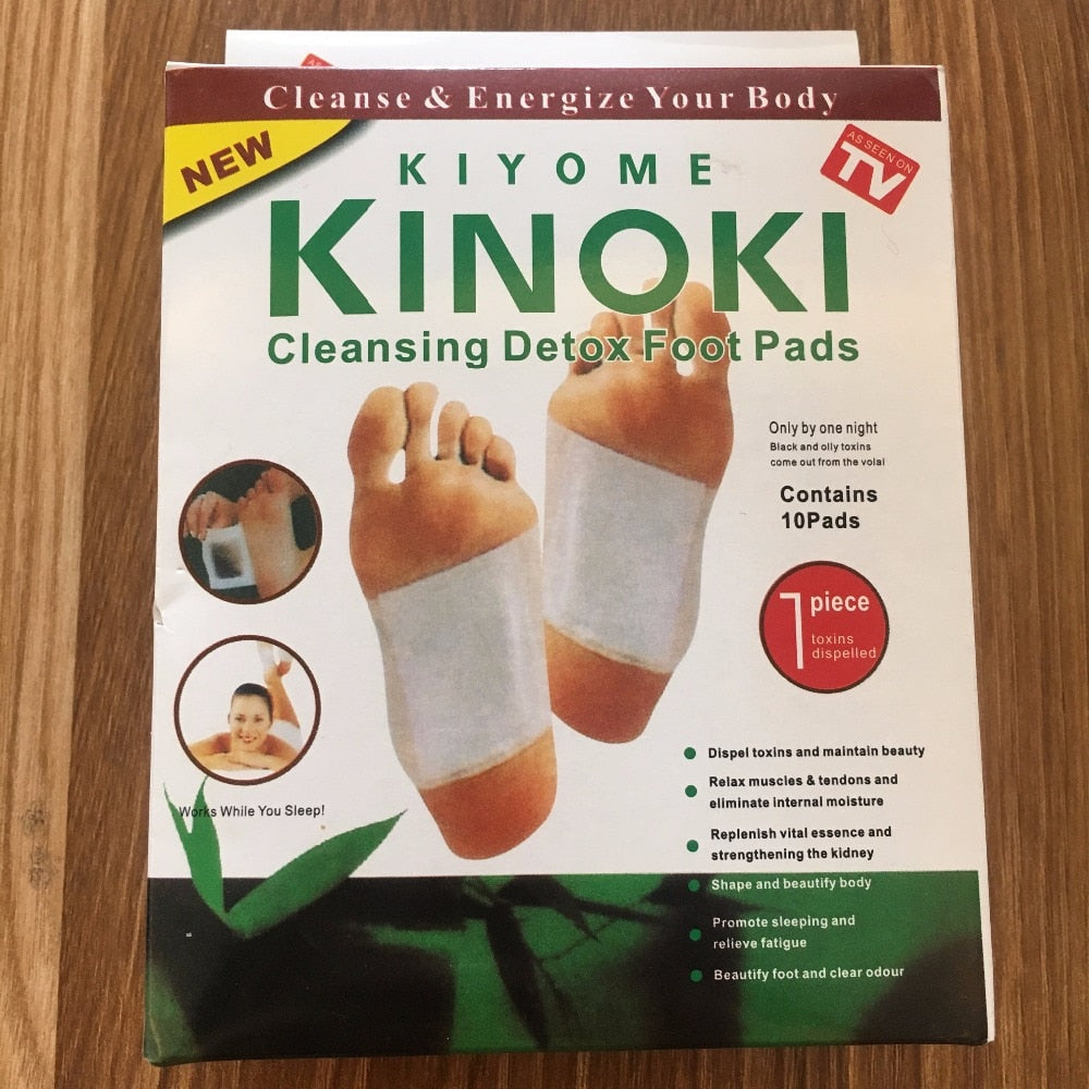 Kinoki 10pcs Pads+10pcs  Kinoki Detox Foot Patches Pads Body Toxins Feet Slimming Cleansing HerbalAdhesive Hot Foot Massager