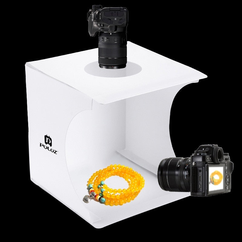 Mini anneau Lightbox pliant Portable Photo Studio boîte photographie Softbox boîte à lumière Studio tir tente boîte Kit avec 6 décors