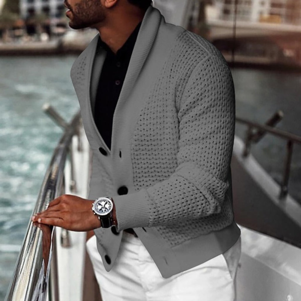 New Hot Sell Middle-Long Mens White Sweater Cardigan Trench Male Autumn Warm jacket Coat Sweater Winter