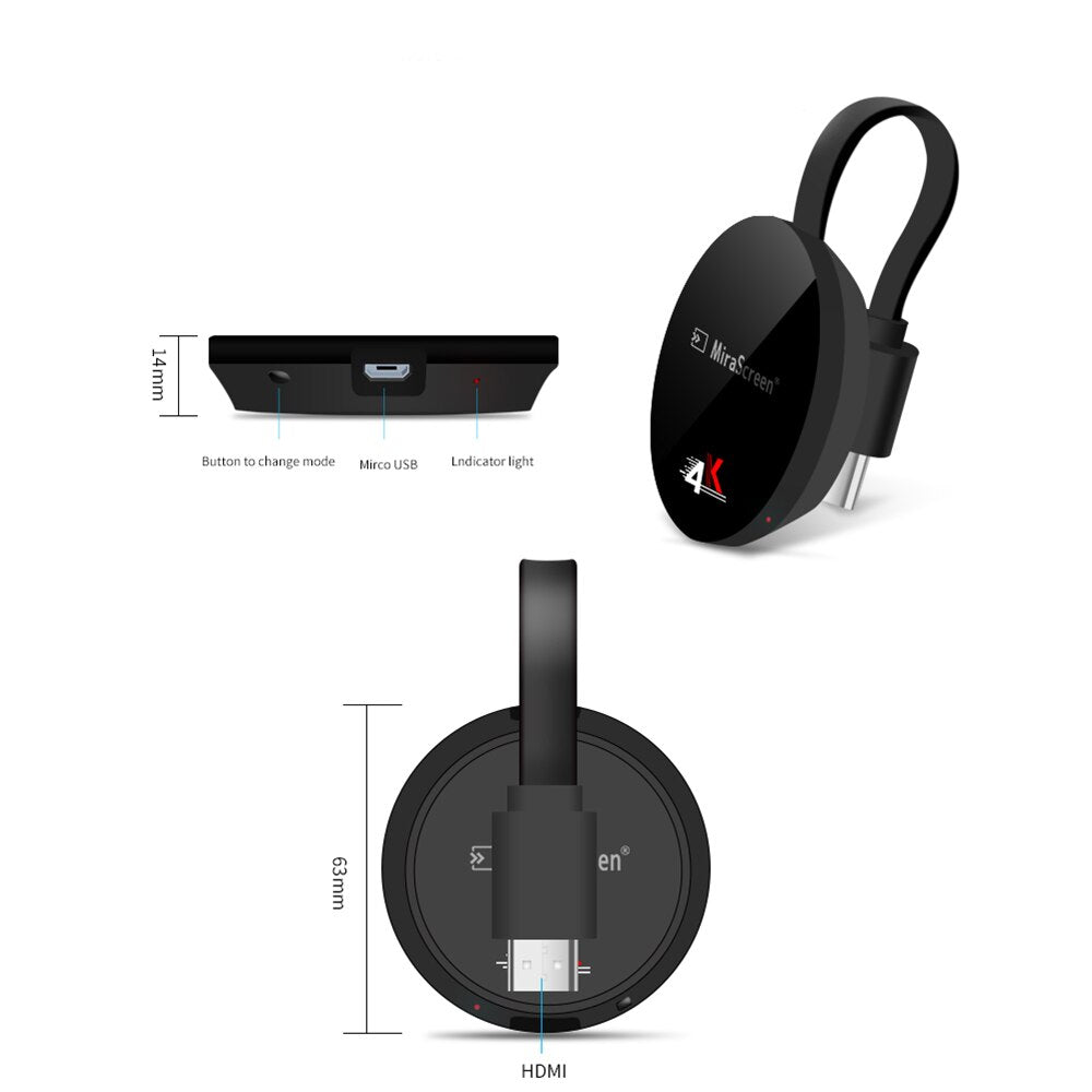 4K Ultra bâton de télévision sans fil WiFi affichage Dongle récepteur Original Chromecast 2 3 Chrome Google Home HDMI HD DLNA Miracast Android