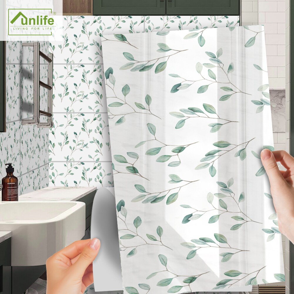 Funlife[R] NOUVELLE MAISON[TM] 30x60cm Black and White Marble Waterproof PVC Tile Sticker For Kitchen Bathroom Floor Sticker