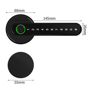 HAISUNY Tuya APP Bluetooth WiFi Indoor Smart Door Lock Biometric Fingerprint Lock Password Key Unlock Electronic Digital Lock