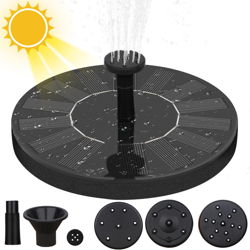 Solar Powered Fountain Garden Pool Pond Decoration Solar Panel Floating Fountain Water Pump Outdoor Bird Bath Fountain