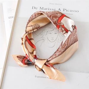 Women Square Silk Scarf Chiffon Satin Lady Hair Neck Foulard  Scarves Shawl Wrap Female Bandana Head Kerchief Hijab Headband