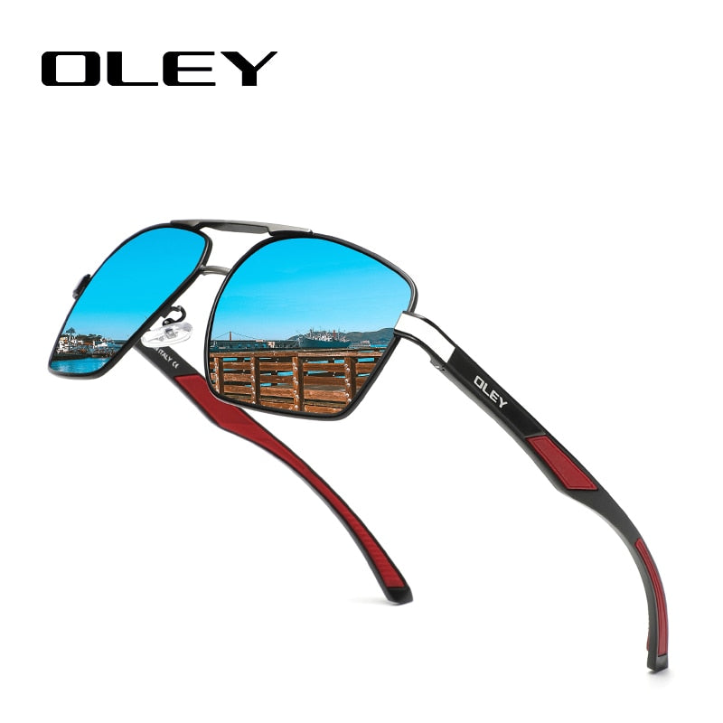 OLEY-lunettes de soleil polarisées en aluminium | Design Classic Pilot, lunettes à verres de changement de couleur pour hommes Oculos de sol accepter un logo personnalisé