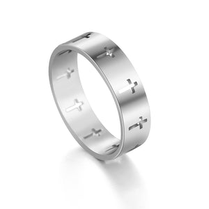 Skyrim Fashion Simple Stainless Steel Couple Ring for Women Men Casual Finger Rings Jewelry Engagement Anniversary Gift 2021 New