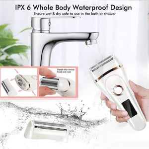 Electric Razor Painless Lady Shaver For Women Bikini Trimmer For Whole Body Waterproof USB Charging LCD Display Wet & Dry Using