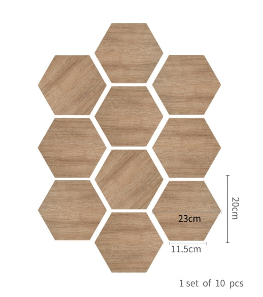 Funlife Wood Grain Self Adhesive Floor Tile Sticker Waterproof,Non-Slip PVC Vinyl Flooring Film For Bathroom Toliet Shower Decor