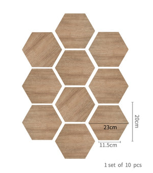 Funlife Wood Grain Self Adhesive Floor Tile Sticker Waterproof,Non-Slip PVC Vinyl Flooring Film For Bathroom Toliet Shower Decor