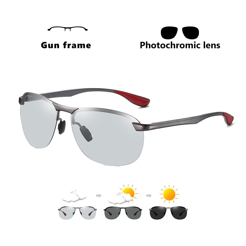 2020 Brand Photochromic Men Sunglasses Polarized Glasses Day Night Vision Driving Sun Glasses For Male Oculos De Sol Masculino