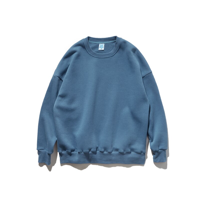 INFLATION 2020 Winter Men Thick Fleece Sweatshirt Unsex Hip Hop Multi-color Sweatshirt Men Solid Basic Winter Sweatshirts 166W17