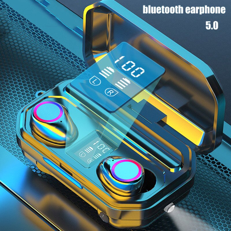 9D Noise Cancelling Wireless Headphones Bluetooth Sport Earphone Bluetooth 3300mah Touch Control Headphones Bluetooth Waterproof