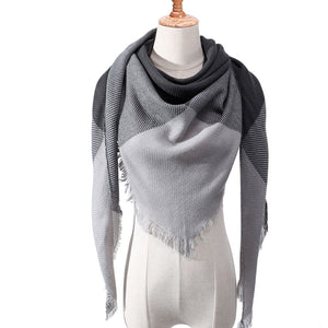 Designer 2020 knitted spring winter women scarf plaid warm cashmere scarves shawls luxury brand neck bandana pashmina lady wrap