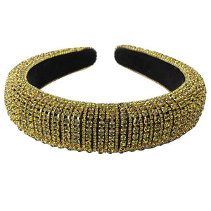 CN Baroque Full Crystal Hair Bands For Women Luxury Padded Diamond Headband Hair Hoop Christmas Gifts Christmas Hair Accessories