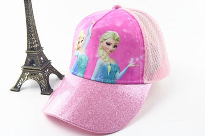 Anime Disney Marvel Frozen Mickey Mouse Kids Hat Boy Girl Travel Caps Spiderman Mickey Minnie Baby Caps Figure Gift Toys 2-8Y