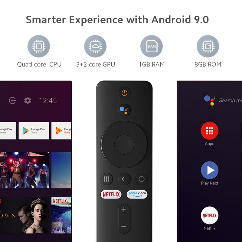 Original Global Xiaomi Mi TV Stick Android TV 9.0 Quad Core 1080P HD Audio Decoding Chromecast Netflix Smart TV Stick 1GB 8GB