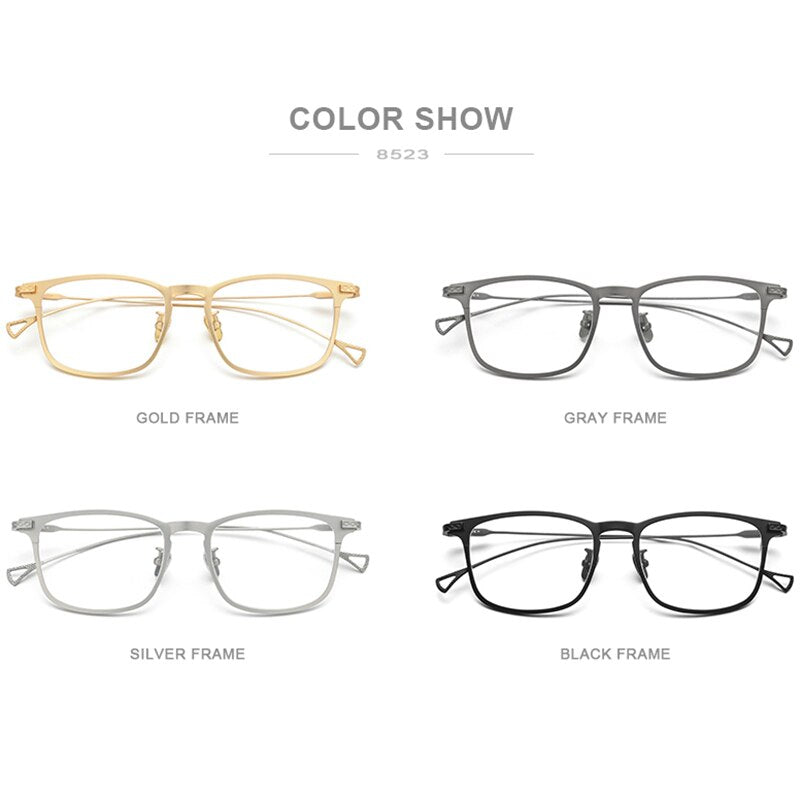 FONEX Pure Titanium Glasses Frame Men 2020 New Prescription Eye Glasses for Men Square Eyeglasses Myopia Optical Eyewear 8523
