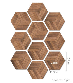 Funlife Wood Grain Self Adhesive Floor Tile Sticker Waterproof,Non-Slip PVC Vinyl Flooring Film For Bathroom Toliet Shower Decor