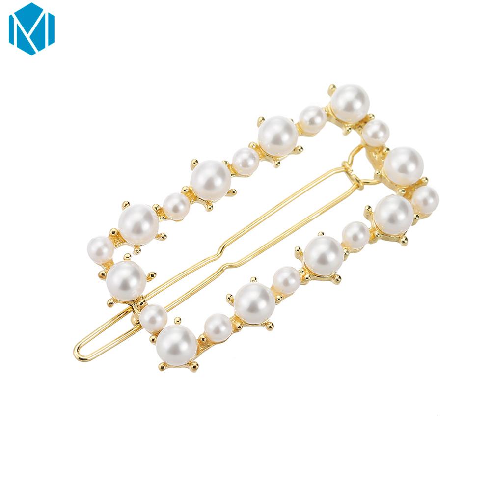 Fashion Woman Hair Accessories Triangle Hair Clip Pin Metal Geometric Alloy Hairband Moon Circle Hairgrip Barrette Girls Holder