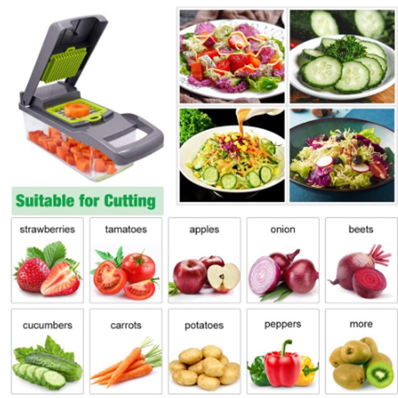 Upgrade Vegetable Cutter Multifunctional Mandoline Slicer Stainless Steel Blades Potato Fruit Peeler Carrot Grater Kitchen Tool
