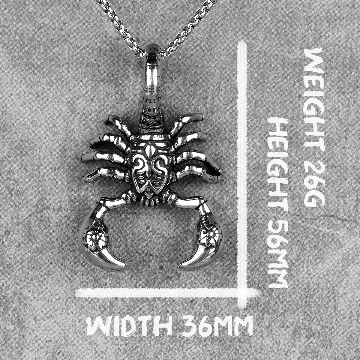Scorpion Animal Mens Long Necklaces Pendants Chain Punk Hip Hop for Boy Male Stainless Steel Jewelry Creativity Gift Wholesale