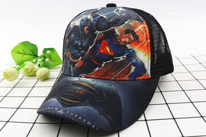 Anime Disney Marvel Frozen Mickey Mouse Kids Hat Boy Girl Travel Caps Spiderman Mickey Minnie Baby Caps Figure Gift Toys 2-8Y