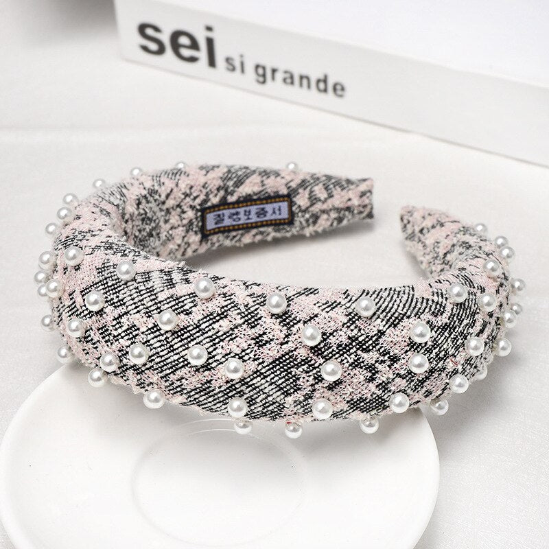 CN Baroque Full Crystal Hair Bands For Women Luxury Padded Diamond Headband Hair Hoop Christmas Gifts Christmas Hair Accessories