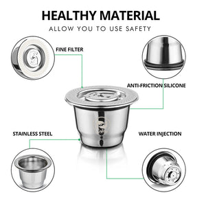 iCafilas For Nespresso Reutilisable Refillable Capsule Crema Espresso Reusable New Refillable For Nespresso