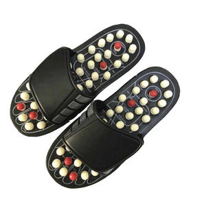 Home Women Men Foot Acupoint Feet Massage Slippers Shiatsu Sandal Feet Acupressure Therapy Rotating Foot Massager Shoes Unisex