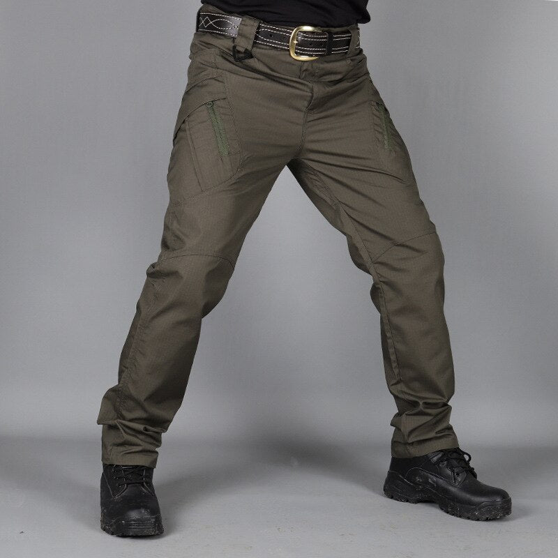 Pantalon tactique homme élasticité de poche Multiple ville pantalon militaire Sport urbain hommes mince gros noir Cargo pantalon moto 5XL