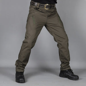 Pantalon tactique homme élasticité de poche Multiple ville pantalon militaire Sport urbain hommes mince gros noir Cargo pantalon moto 5XL