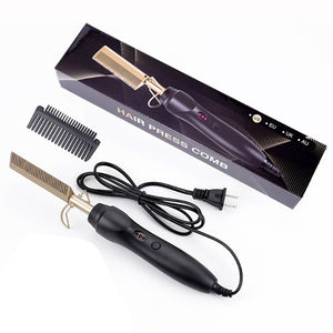 Hair Straightening Brush Hair Flat Irons Fast Hot Heating Comb Hair Straight Styler Corrugation Curling Iron Hair Curler