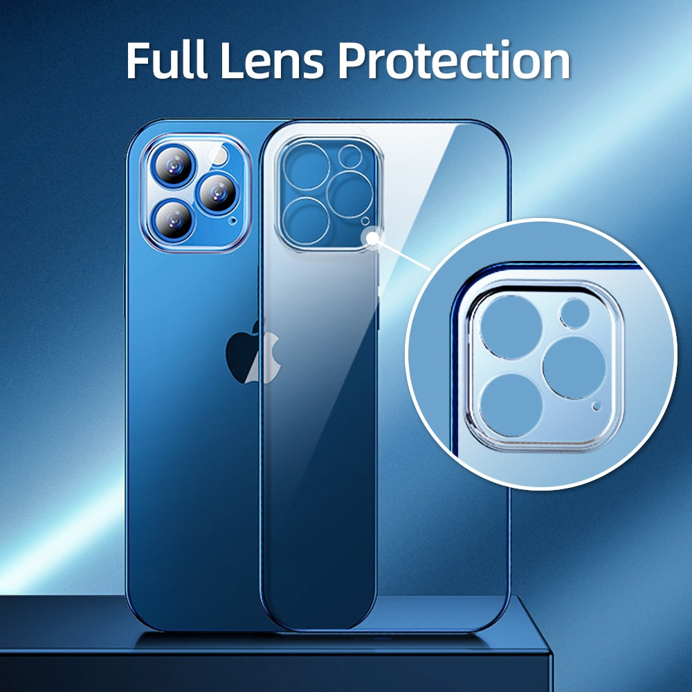 Joyroom Clear Case For iPhone 12 Pro Max 12 mini TPU+PC Shockproof Full Lens Protection Cover For iPhone 12 min Transparent Case