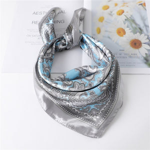 Women Square Silk Scarf Chiffon Satin Lady Hair Neck Foulard  Scarves Shawl Wrap Female Bandana Head Kerchief Hijab Headband