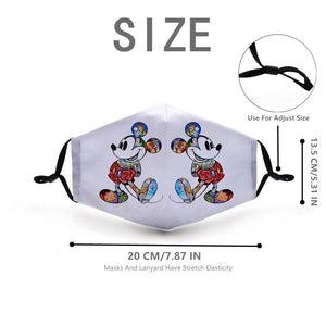 Disney Mickey Mouse Mask Children Adult Face Mouth Mask Washable Dust Mask Pm 2.5 Filter Mask Cartoon Cotton Mask