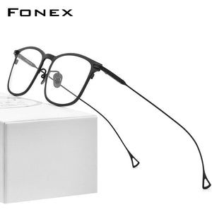 FONEX Pure Titanium Glasses Frame Men 2020 New Prescription Eye Glasses for Men Square Eyeglasses Myopia Optical Eyewear 8523